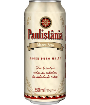 Cerveja Paulistania Marco Zero - unidade lata 350ml