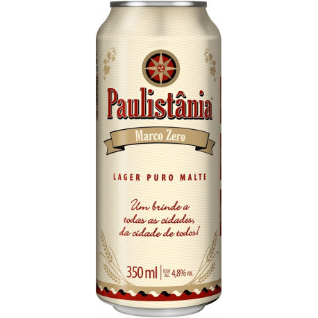 Cerveja Paulistania Marco Zero - unidade lata 350ml