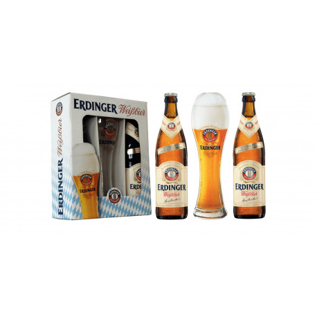 Kit Erdinger - 2grfs 500ml(claras)+1copo 500ml