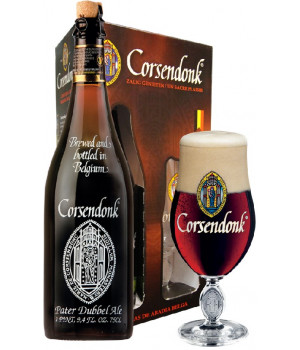 Kit Corsendonk Pater Dubbel - 1 grf 750ml+1taça330ml