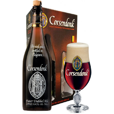 Kit Corsendonk Pater Dubbel - 1 grf 750ml+1taça330ml