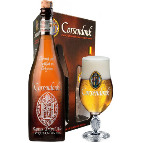 Kit Corsendonk Agnus Tripel - 1 grf 750ml+1taça330ml