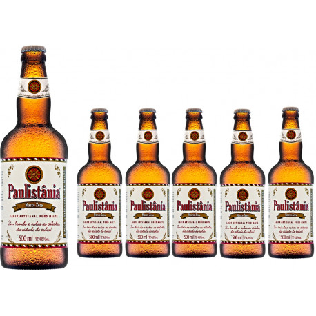 Cerveja Paulistania Marco Zero - caixa com 6 garrafasx500 ml