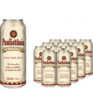 Cerveja Paulistania Marco Zero - pack com 12 latasx350 ml