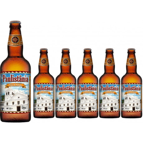 Cerveja Paulistania Pátio do Colégio - caixa com 6 garrafasx500 ml