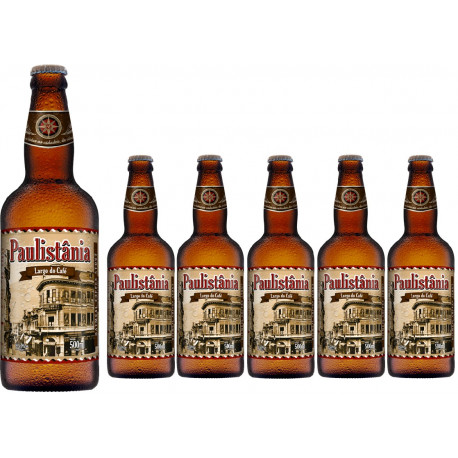 Cerveja Paulistania Largo do Café - caixa com 6 garrafasx500 ml