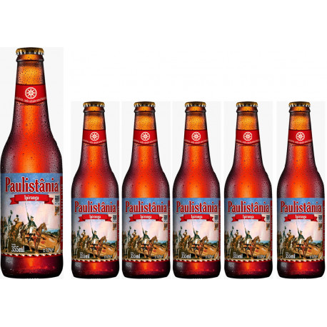 CX Cerv. Paulistânia Ipiranga - cx 6 longnecks 355ml