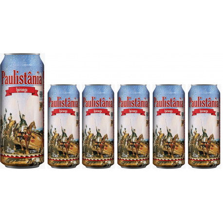 CX Cerv. Paulistânia Ipiranga - pack 6 Latas de 473ml