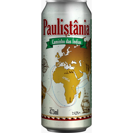 Cerv. Cerveja Paulistânia Caminho das Índias - Unid. Lata 472ml