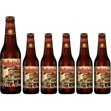 CX Cerv. Paulistânia Largo do Café - cx 6 longnecks 355ml
