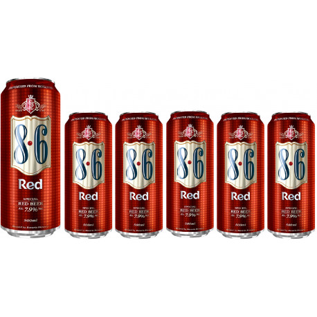 SIXPACK Cerveja 8.6 RED - 6 latas de 500ml