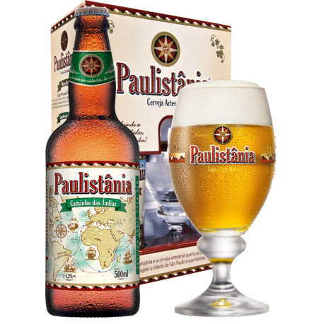 Kit Paulistania Caminho das Índias - 1 garrafa 500ml + 1 Taça 300 ml