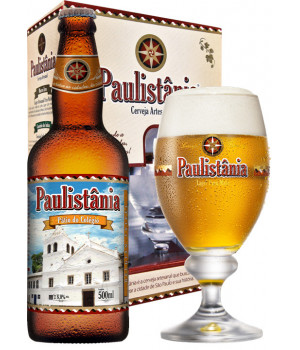 Kit Paulistania Pátio do Colégio - 1 garrafa 500ml + 1 Taça 300 ml