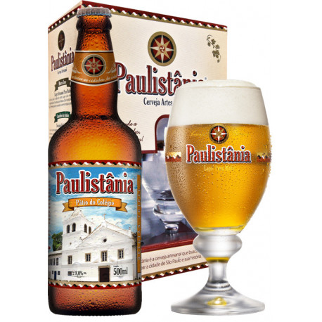 Kit Paulistania Pátio do Colégio - 1 garrafa 500ml + 1 Taça 300 ml