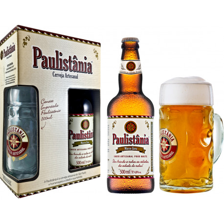 Kit Paulistania Marco Zero - 1 garrafa 500ml + 1 Caneca 500 ml